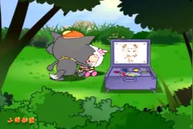 喜羊羊画了美羊羊的肖像，结果画箱抓了美羊羊，被灰太狼带走！