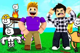 Roblox寻找火柴人：破解山洞密码！居然有外星火柴人！小飞象解说