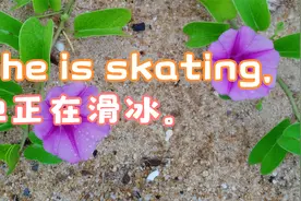 一天一句学英文（零基础）第185天: She is skating.视频封面