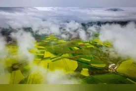 大疆无人机穿云就是这么简单，雨后云雾飘渺，宛如仙境