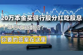20万本金买银行股分红吃股息，十年后收益能翻倍？结果相差太远视频封面
