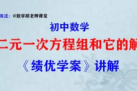 七年级数学《绩优学案》：7.1 二元一次方程组和它的解，习题讲解视频封面