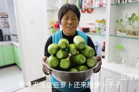 梅子爱吃婆婆腌的萝卜干，婆婆又腌一大盆，害怕梅子生了没时间腌视频封面