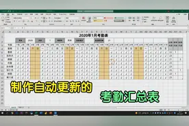 Ctrl+T，Excel中最强大的快捷，输入名称自动生成考勤汇总表视频封面