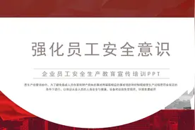 简约风强化员工安全意识PPT模板，PPT文件：zcfff（加个点）com视频封面