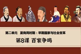 部编版初中历史教学视频七年级上册第8课百家争鸣视频封面