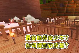迷你世界38：最多能养多少牛？如何得到软皮革？宝妈趣玩视频封面