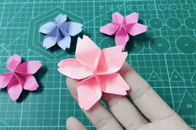 简单浪漫樱花折纸，一张纸就能做出来，太简单了视频封面