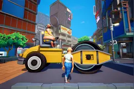 模拟老大爷06 开压路机上路还被小轿车虐 这辆压路机是假的吧视频封面