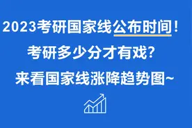 2023考研国家线公布时间！初试考多少才有戏？看国家线涨降趋势图视频封面