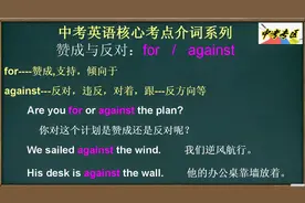 直击中考，快速提分：for,against 表赞成，反对辨析视频封面