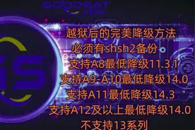 支持iphone6及以上所有可以越狱的苹果手机和ipad 完美降级教程视频封面
