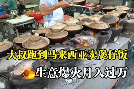 广东大叔跑到马来西亚卖煲仔饭，一锅都是肉，生意爆火日入上万视频封面