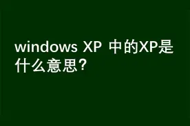 问答：windowsXp中，xp是什么意思呢？视频封面