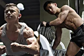 16岁小孩健身一年变化，一身肌肉比健身教练的都大，太佩服了