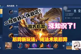 后羿新玩法，纯法术装“后羿”二技能秒人，敌方后羿：涨知识了视频封面