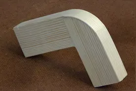 木头这样做90度弯，效果不错还是一个整体，就是有点费事