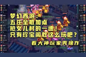梦幻西游：五庄全敏加点抢女儿村的一速！只有珍宝阁敢这么玩吧？