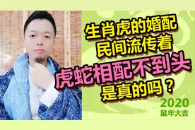 关于生肖虎的婚配，民间流传着虎蛇相配不到头，是真的吗？视频封面