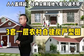 3套一层农村自建房户型图，人人盖得起，经典实用看10遍不够视频封面