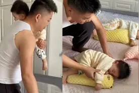 爸爸哄双胞胎睡觉得心应手，妈妈全程目瞪口呆：你是会什么魔法吗
