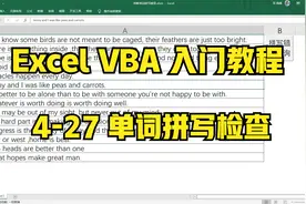 Excel VBA入门教程，检查单词拼写错误，正则表达式案例视频封面