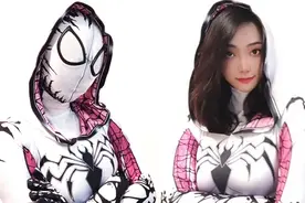 蜘蛛侠cos Gwen 格温 女蜘蛛侠 cosplay 连体紧身衣套装视频封面