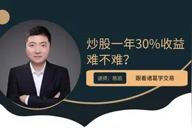 炒股年收益率多少算正常？今年你给自己定的目标是多少？视频封面