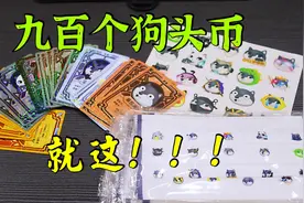 花费大量时间评论加点赞赚取的九百狗头币，换到贴纸跟盲盒，就这