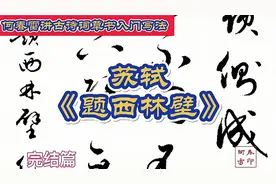 苏轼《题西林壁》，草书写法完结篇视频封面