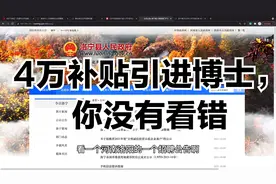 河南洛阳小县城，4万补贴引进博士，格局有点低了，估计没人去视频封面