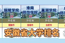 安徽省大学排名，全省共三所985.211名校，安徽大学仅排第三名视频封面