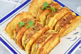 你能相信这是馒头做的吗？鲜香味美，焦香酥脆，比肉夹馍好吃多了