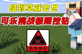我的世界：既不能踩草地也不能跳跃？可乐极限生存获取钻石！