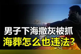福建男子撒骨灰到海里，结果被抓走告知违法，海葬为何会违法呢？视频封面