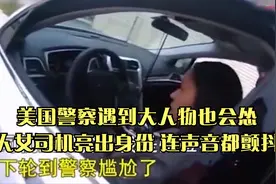美国警察遇到大人物也会怂？执法遇到顶头上司 连声音都颤抖了视频封面