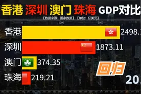 近三十年香港深圳澳门珠海GDP对比，见证东方大国经济发展视频封面