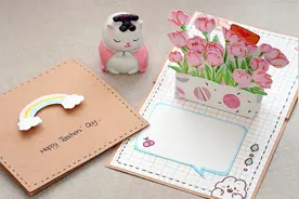 自制精美的立体花束贺卡，还可以当做手帐机关，教师节刚好用得上视频封面