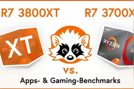 AMD R7 3800XT、R7 3700X 跑分对比：0.3GHz 差距，性能差多少？视频封面