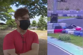 卡丁车翻车酿事故！空中连翻了两圈后被甩飞，监控记录惊险瞬间