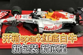 开箱spark最新复刻车模红底白牛RB16B  多年红牛涂装中的一股清流视频封面