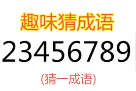8个数字：23456789，隐含了一个成语，知道的人不多