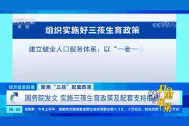 国务院发文：实施三孩生育政策及配套支持措施|经济信息联播视频封面