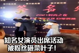 知名女演员出席活动发生意外，被粉丝砸菜叶子！视频封面