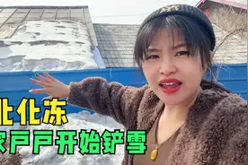 东北黑龙江开始化冻，赶紧把屋顶上的积雪清一清，不然房都要倒了视频封面