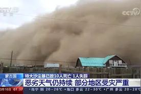 蒙古国特大沙尘暴已致10人死亡 1人失踪 恶劣天气仍持续视频封面