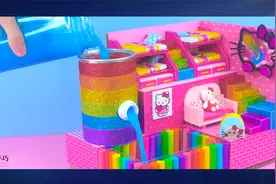 制作凯蒂猫室内彩虹游泳池+卧室。视频封面