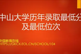 中山大学历年录取最低分及最低位次视频封面