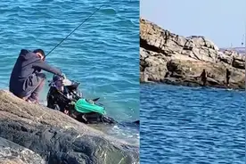 男子在海边钓鱼，不小心将潜水员钓上岸，道歉后看见对面一幕笑喷视频封面