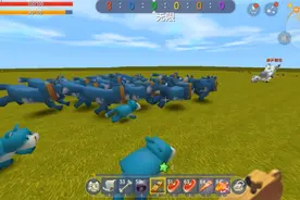 迷你世界：狗子大作战，自己训练属于自己的狼狗去攻击别人